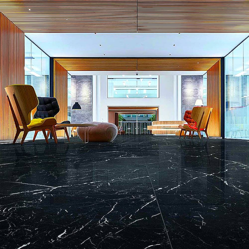 Elegant Black Polished 60x60