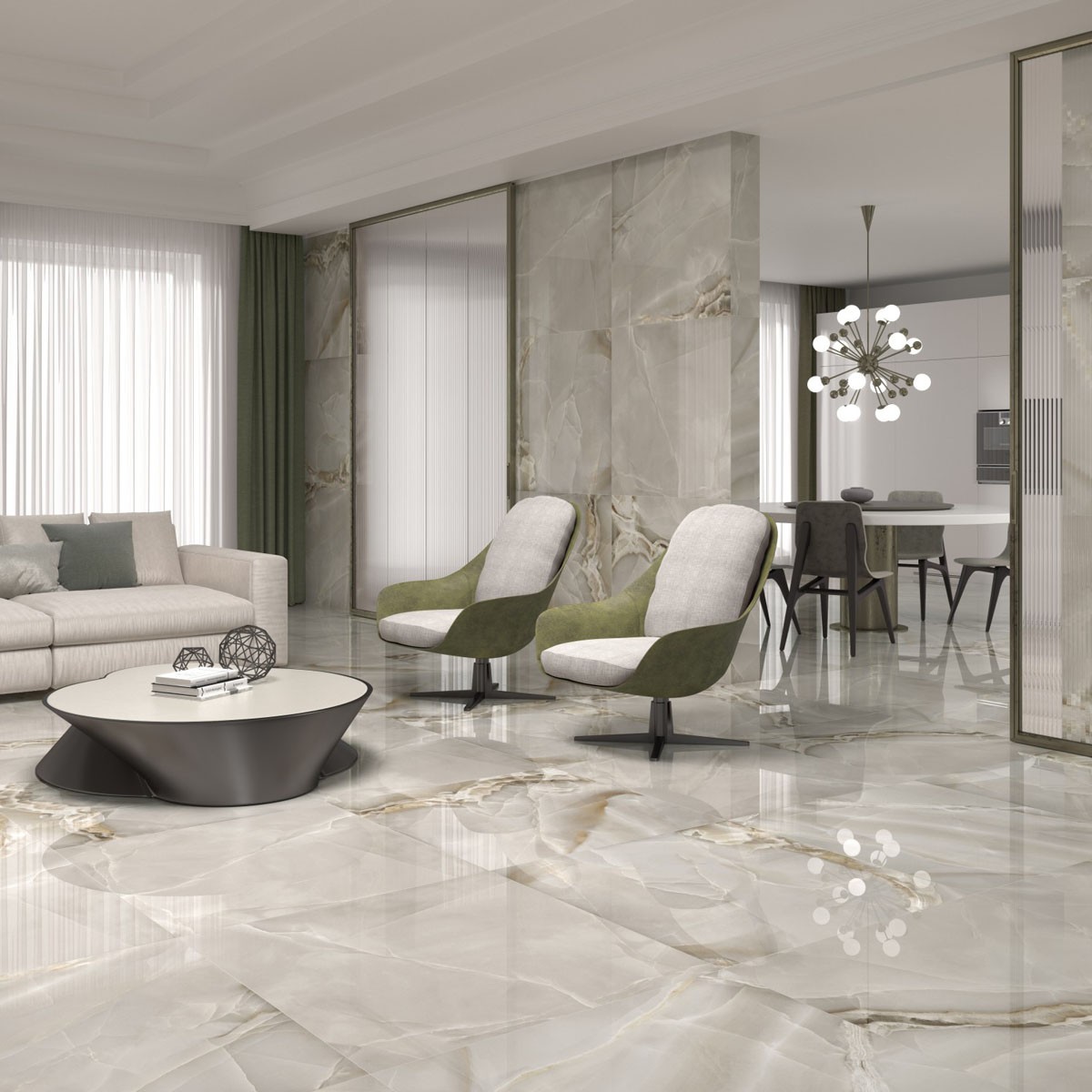Selene Cappuccino Polished 90x90