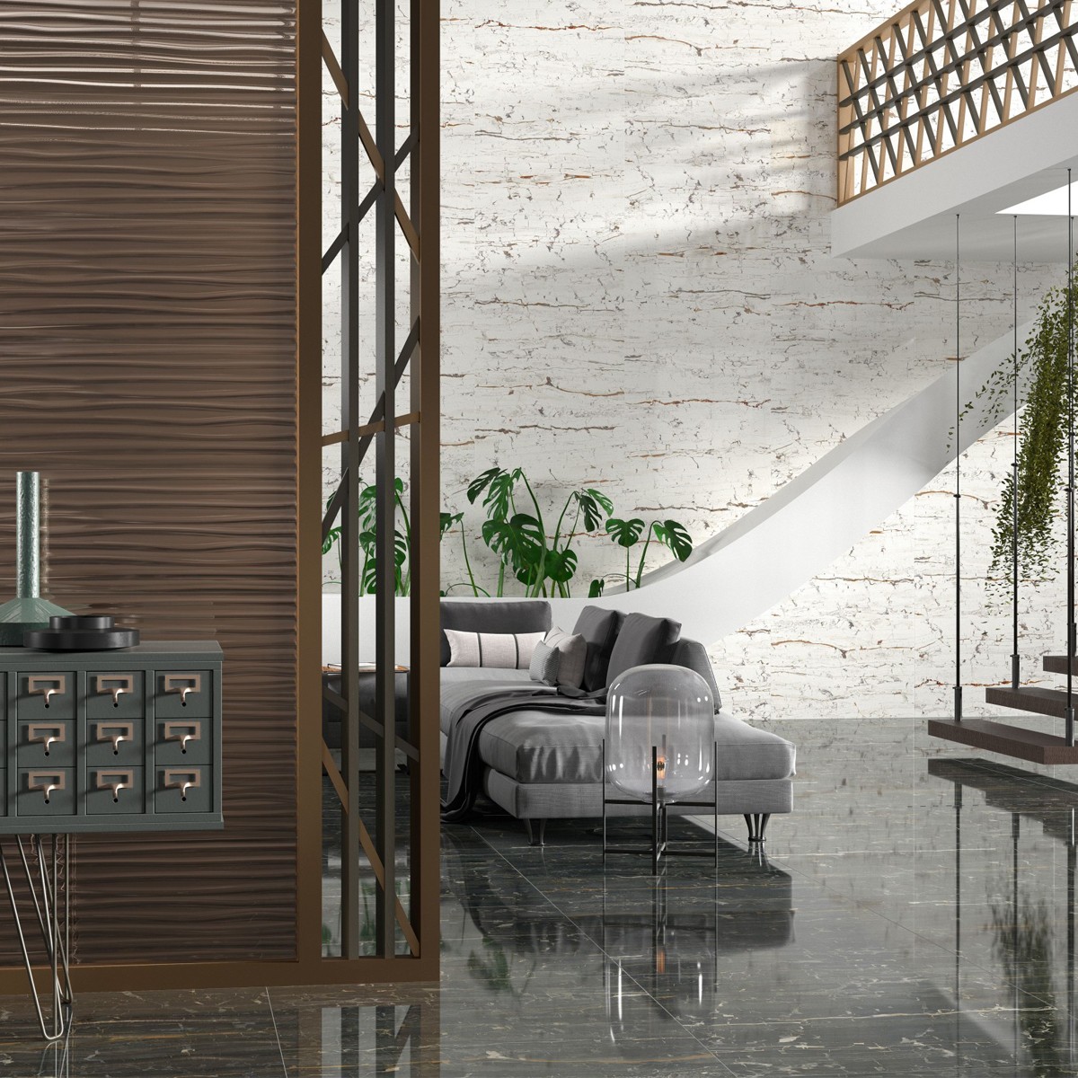 Leonardo Black Polished 90x90