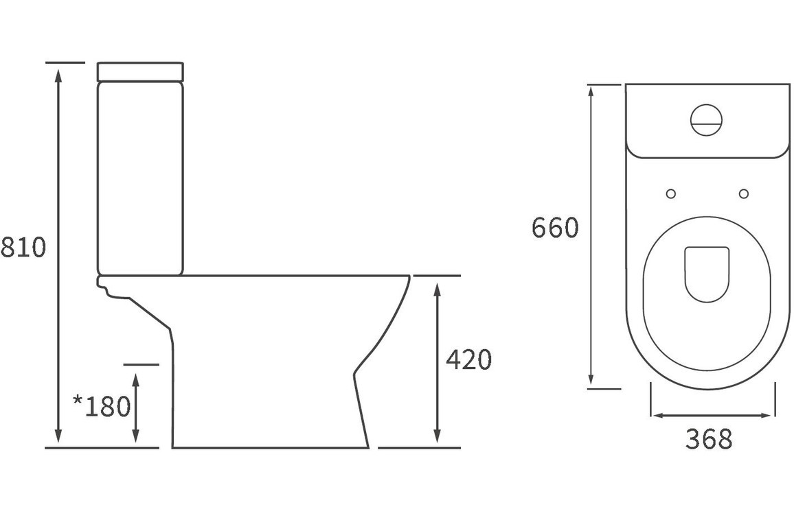 Spring C/C Open Back WC & Soft Close Seat