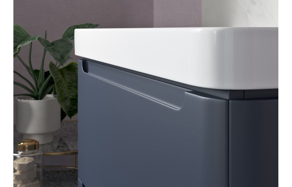 Grove 800mm 2 Door Floor Standing Basin Unit - Matt Indigo