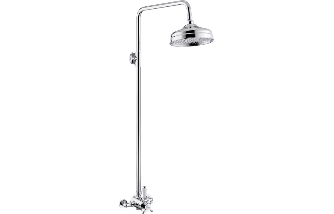 Bella Shower Pack Two - Concentric Single Outlet Shower Valve & Overhead Kit - Chrome
