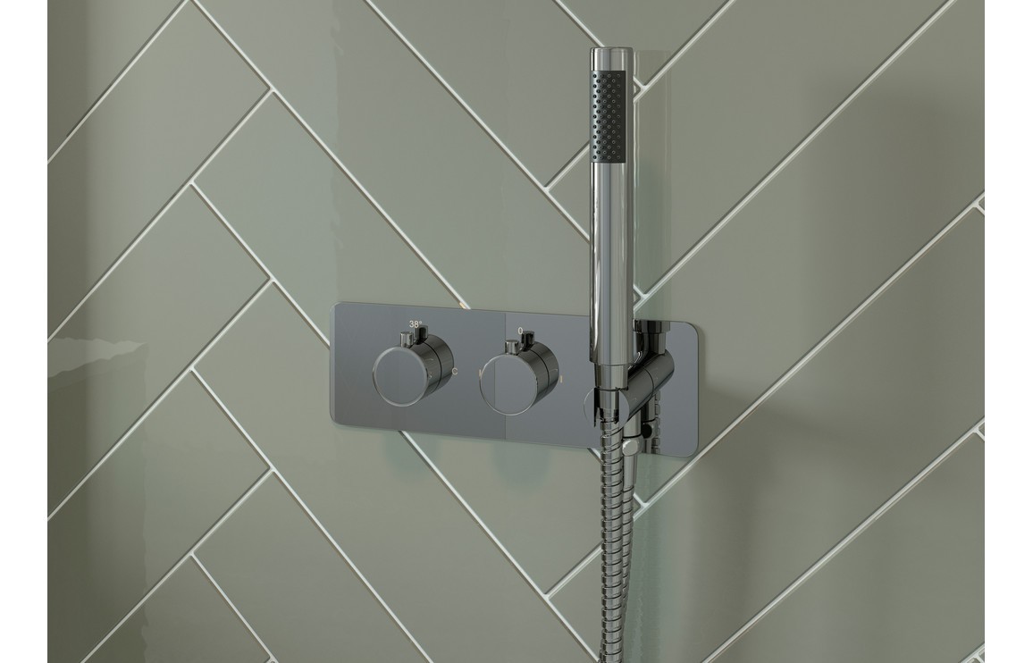 Moon Thermostatic Two Outlet Shower Valve w/Handset - Chrome