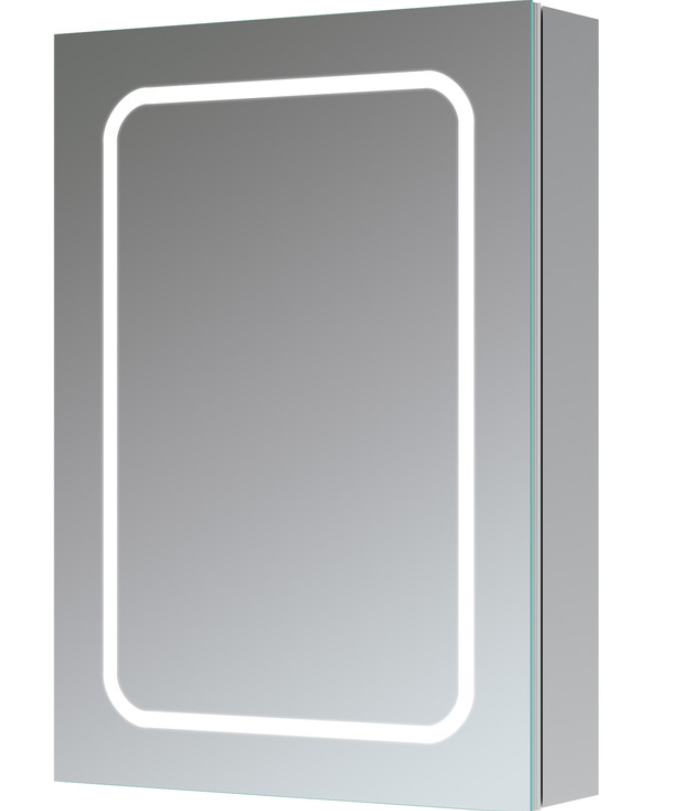 summer 500mm 1 Door Front-Lit LED Mirror Cabinet