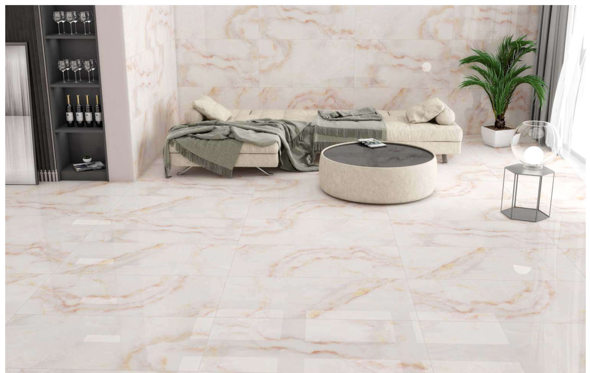 Onyx Pink Polished 60x120cm