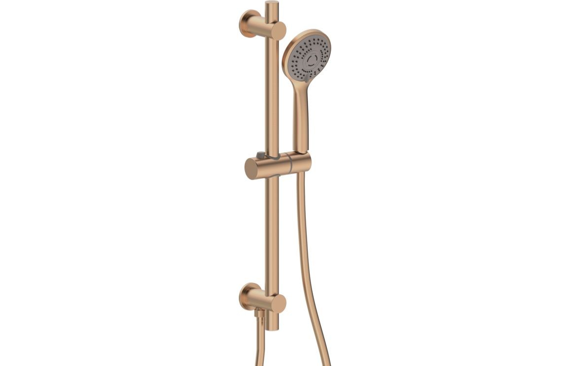 Barley Round Shower Valve & Kit Pack 3 - Brushed Bronze
